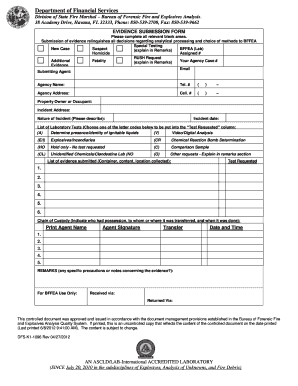 Evidence Submission Form
