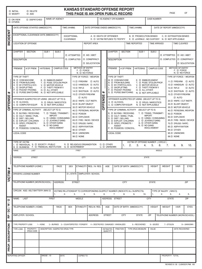  Kansas Standard Offense Report 2002-2024