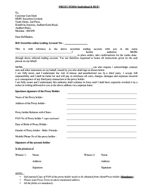 Hdfc Securities Proxy Form
