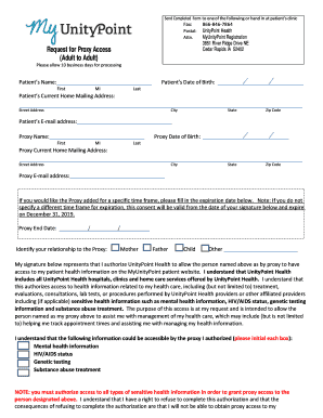 Unitypoint Doctors Note  Form