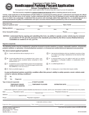 Oklahoma Handicapped Parking Placard Application Lpp Seniordrivers  Form