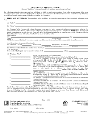 NC Offer to Purchase and Contract Sandman Team  Form