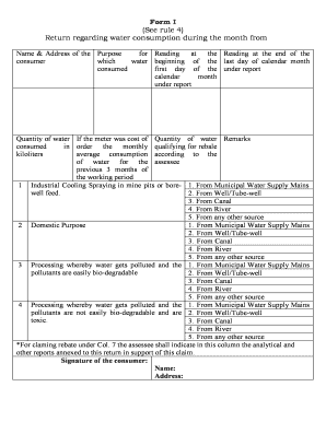 How to Fill Water Cess Return Online  Form