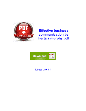 Effective Business Communication by Murphy PDF Download  Form