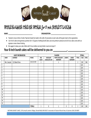 Fundraiser Bundt  Form