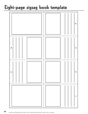 Zigzag Book Template  Form