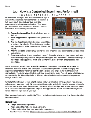 How is a Controlled Experiment Performed Virtual Lab