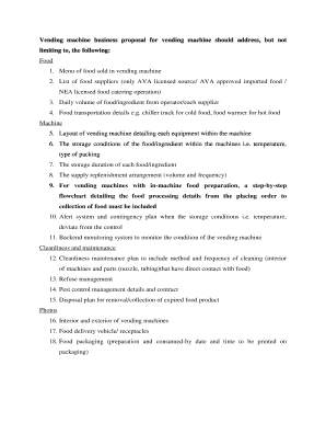 Vending Machine Proposal PDF  Form