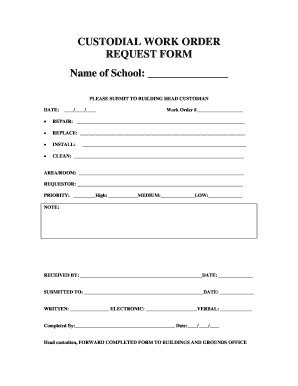 Custodial Request Form