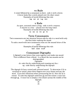 Phonics Rules Cheat Sheet  Form