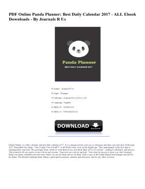 Panda Planner Daily PDF  Form