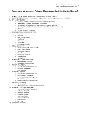 Warehouse Documents PDF  Form