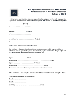 Agreement between Client and Architect  Form