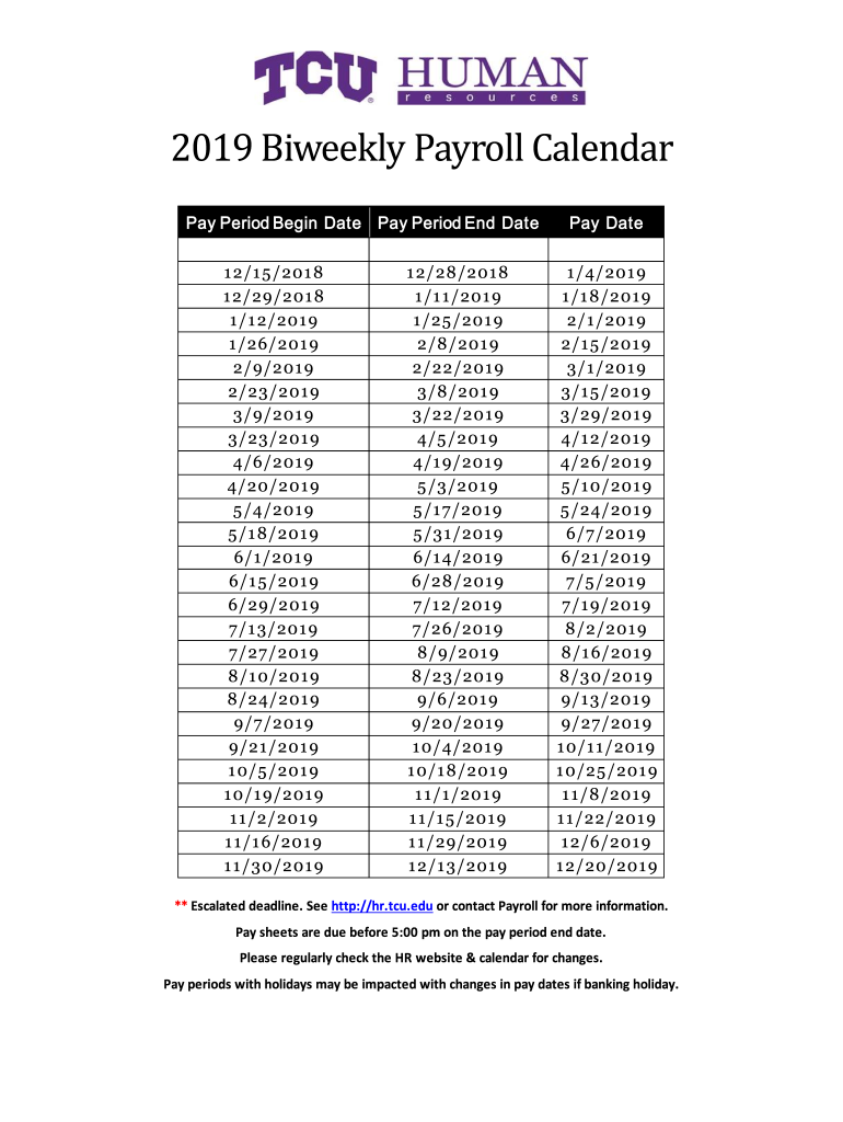 Biweekly Payroll Calendar Generator  Form