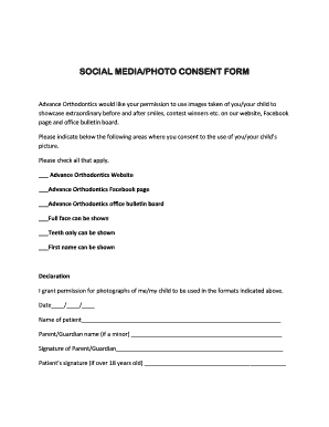 SOCIAL MEDIAPHOTO CONSENT FORM