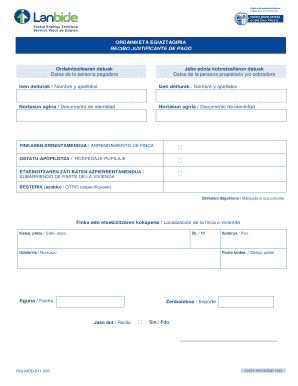 Recibo Justificante De Pago Lanbide  Form