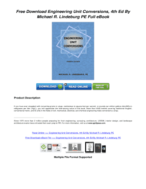 Engineering Unit Conversions 4th Ed PDF  Form