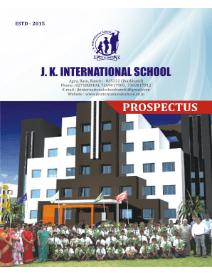 Jk International School Ranchi  Form