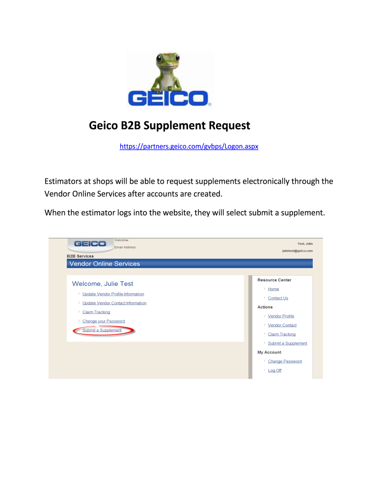 Geico B2b  Form