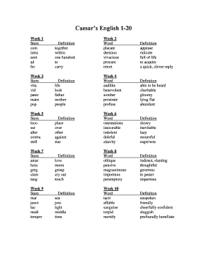 Caesars English 1 20  Form