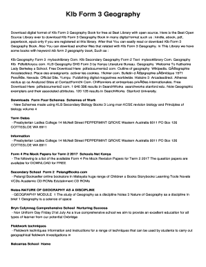 Klb Geography Form 3 PDF