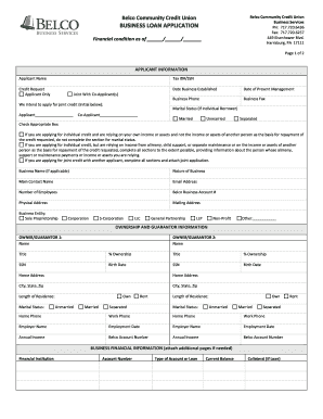 Belco Community Credit Union  Form