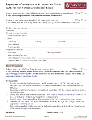 Cas Letter Sample PDF  Form