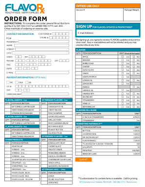  INSTRUCTIONS to Complete This Order, Please Fill Out This Form 2017-2024