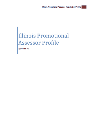 Illinois Promotional Assessor RegistrationProfile  Form