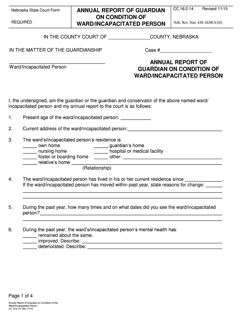 Get and Sign WARDINCAPACITATED PERSON 2015-2022 Form