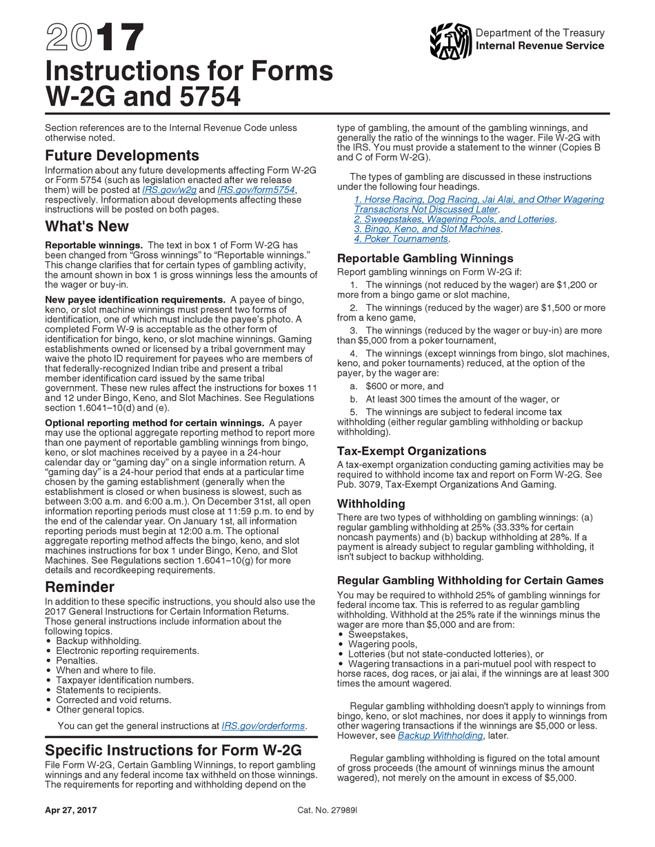  Irs Instructions 5754 Form 2017