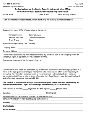  Form Ssa 89 2017