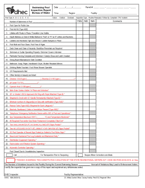  Swimming Pool Inspection Checklist PDF 2023