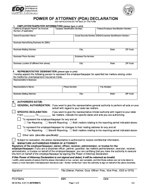 Get and Sign Edd Power of Attorney 2019-2022 Form