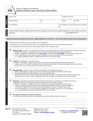 Form 426 Missouri