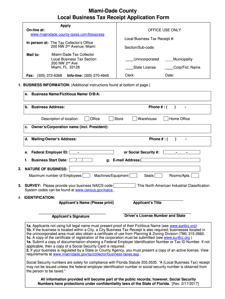 Business Tax Receipt Fill Out and Sign Printable PDF Template signNow