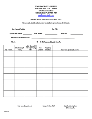  Verifiable Training Records Continuation Form Tda 2011-2024