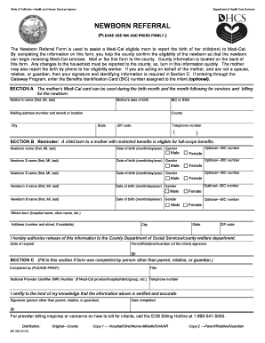  Newborn Form 2015-2024