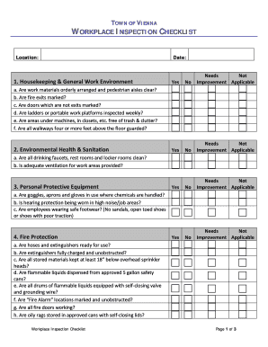 Va Inspection Checklist  Form