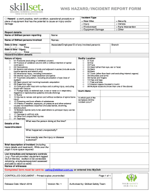 Whs Incident Report Form