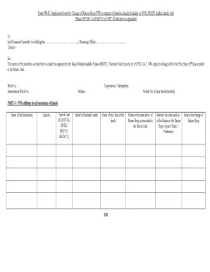 Ration Dealer Application Form