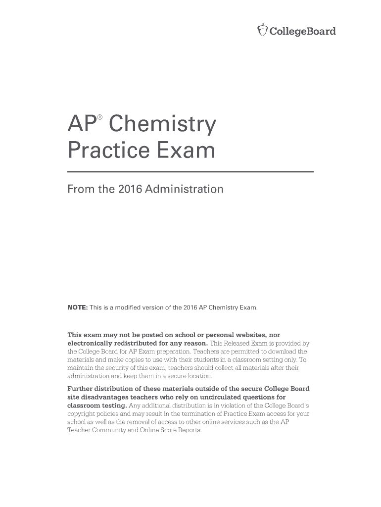 Ap Chemistry Multiple Choice PDF  Form