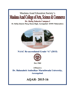 Dr Rafiq Zakaria Campus Maulana Azad College of Arts, Science  Form