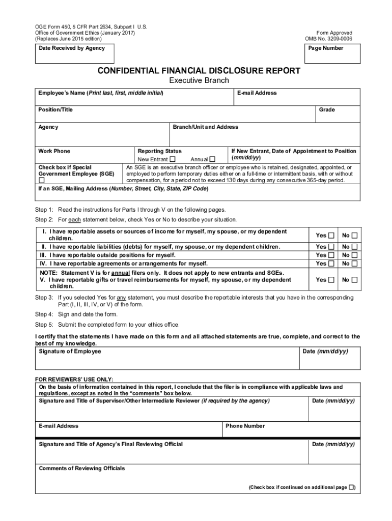  Form 450 2017-2024