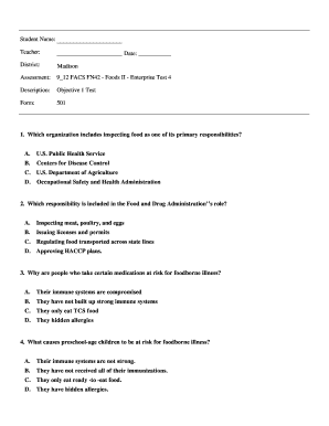 Haccp Quiz Questions and Answers PDF  Form