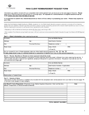  Information You Need to Include with Your Completed Client Reimbursement Form Can Be Found on the Next Page of This Form 2016-2024