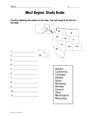 West Region Study Guide  Form