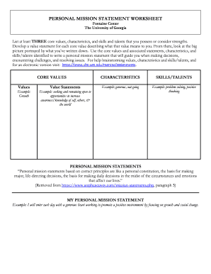  Stephen Covey Mission Statement Worksheet 2017