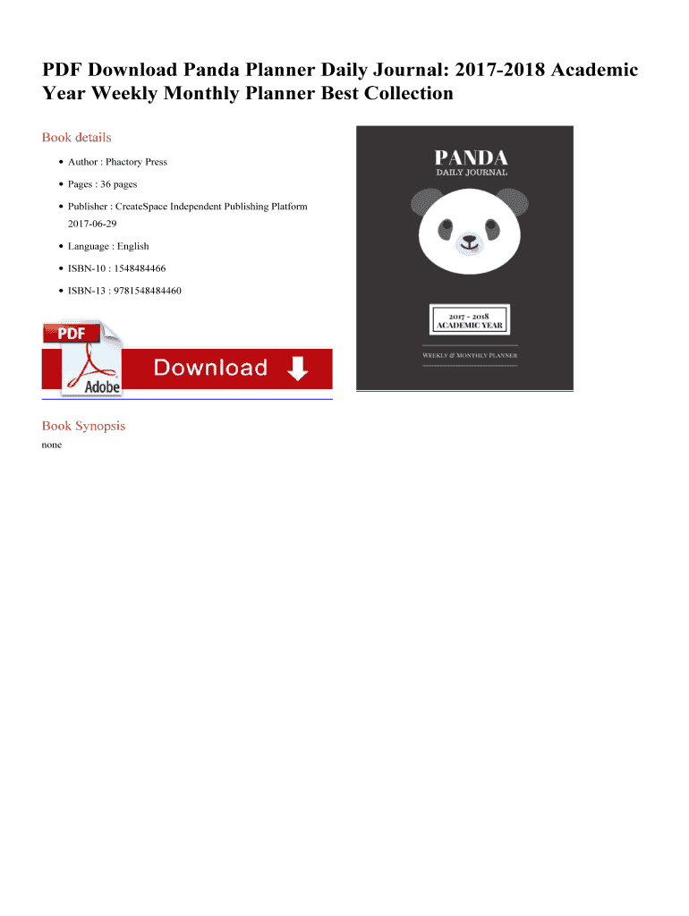 Panda Planner PDF  Form