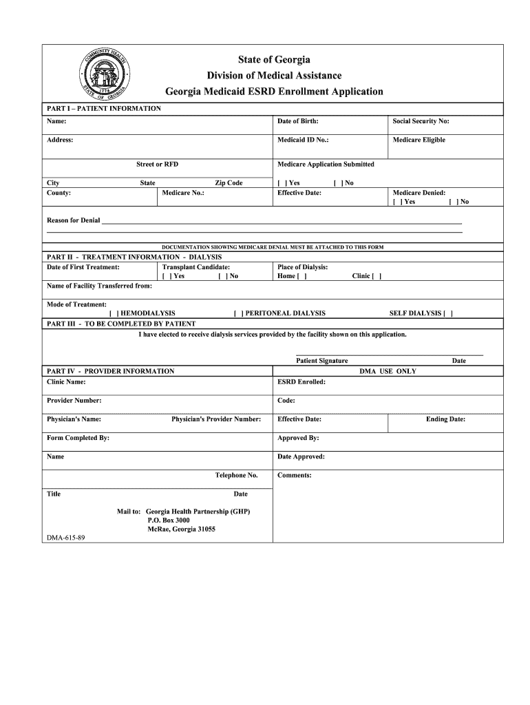 Dma 615 89 Form